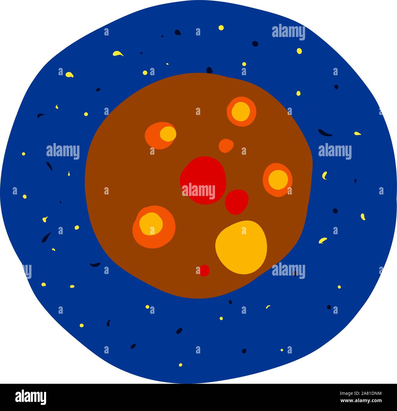 Mars planet, illustration, vector on white background Stock Vector ...