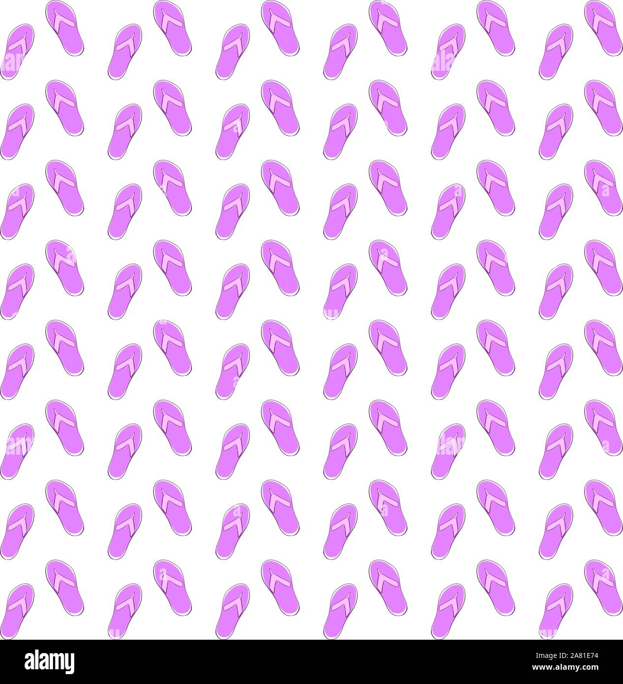 Pink slippers, illustration, vector on white background. Stock Vector