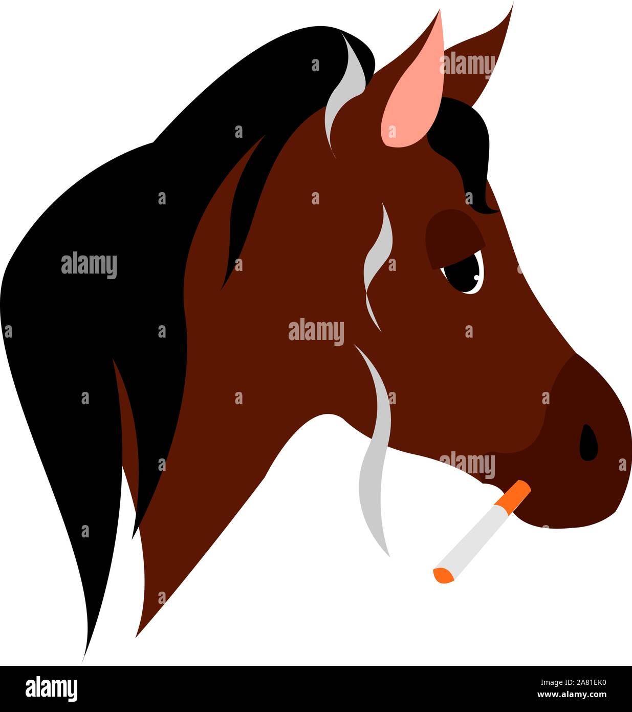 Horse smoking hi-res stock photography and images