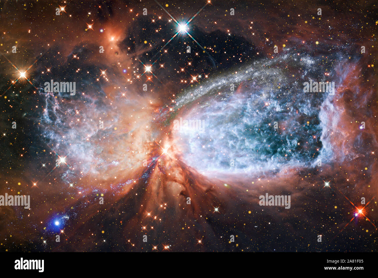Awesome beauty of starfield somewhere in deep space. Elements of this image furnished by NASA Stock Photo