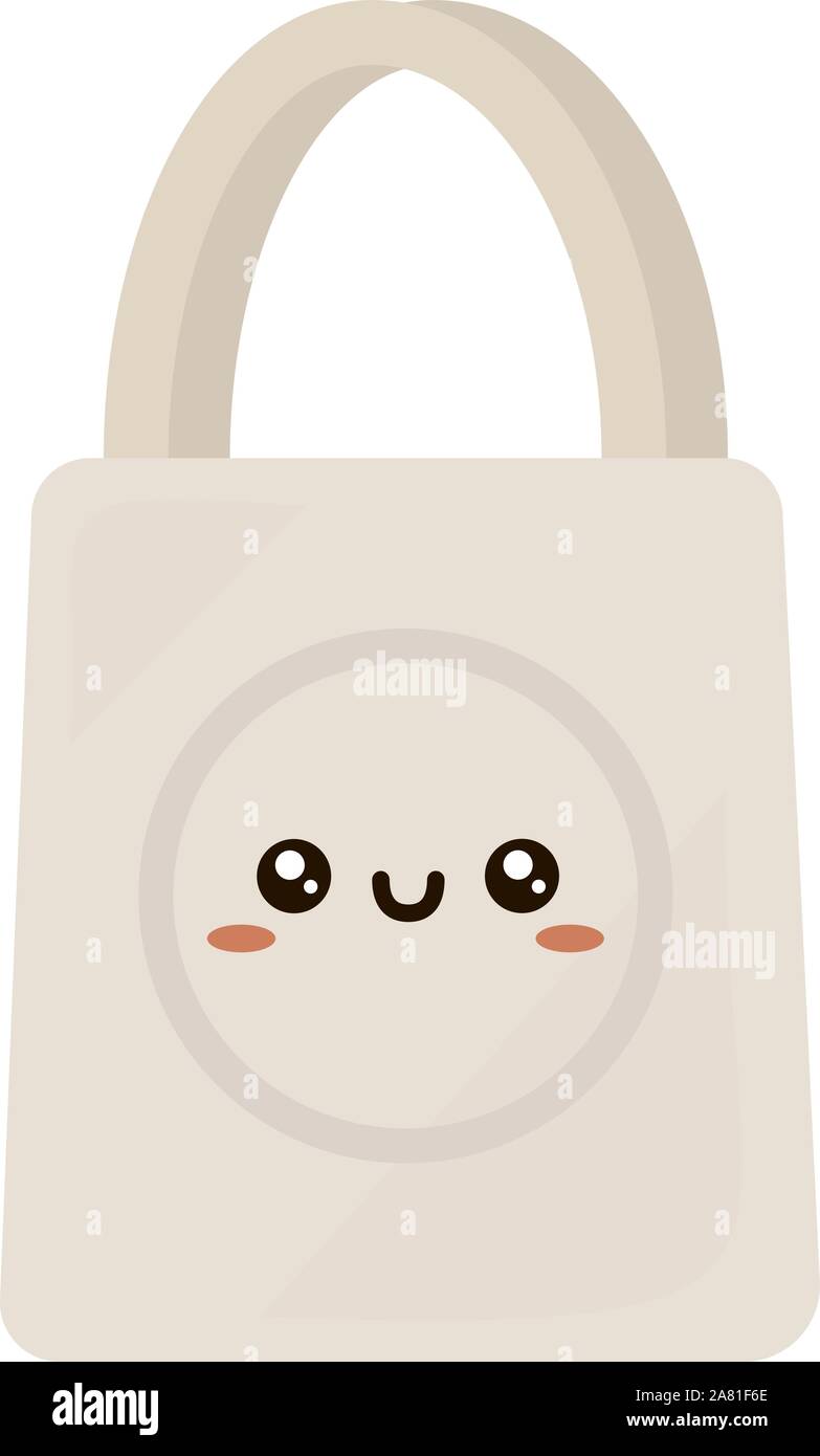 White bag, illustration, vector on white background. Stock Vector