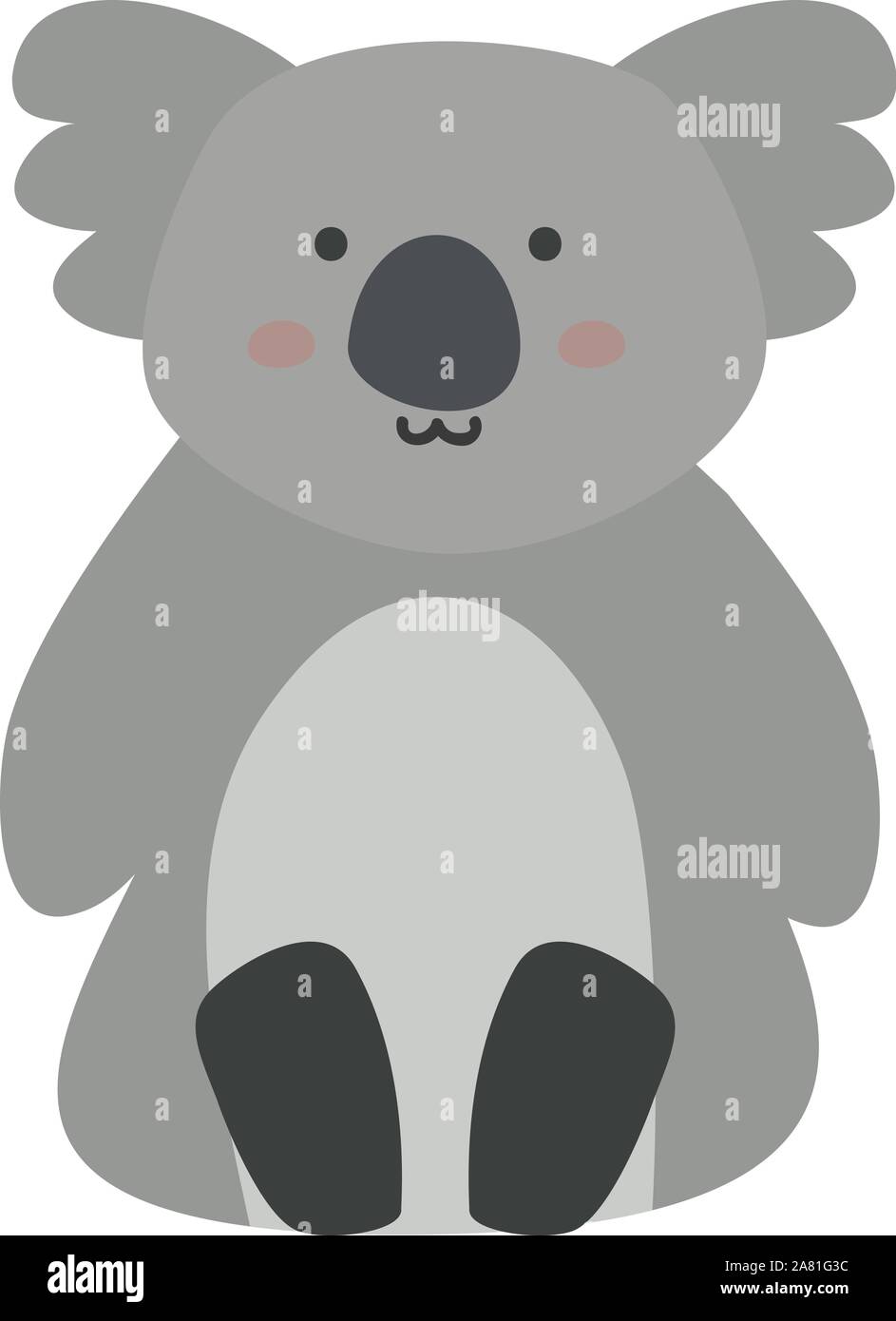 Koala, illustration, vector on white background Stock Vector Image ...
