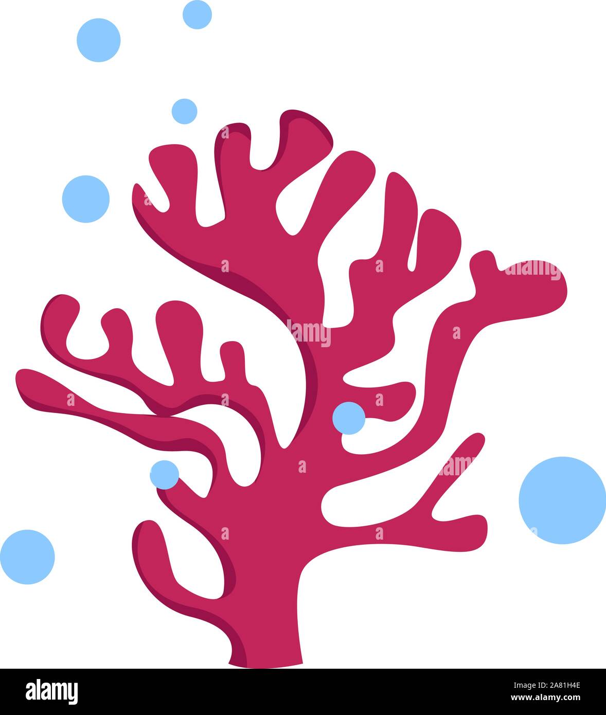Corals, illustration, vector on white background. Stock Vector