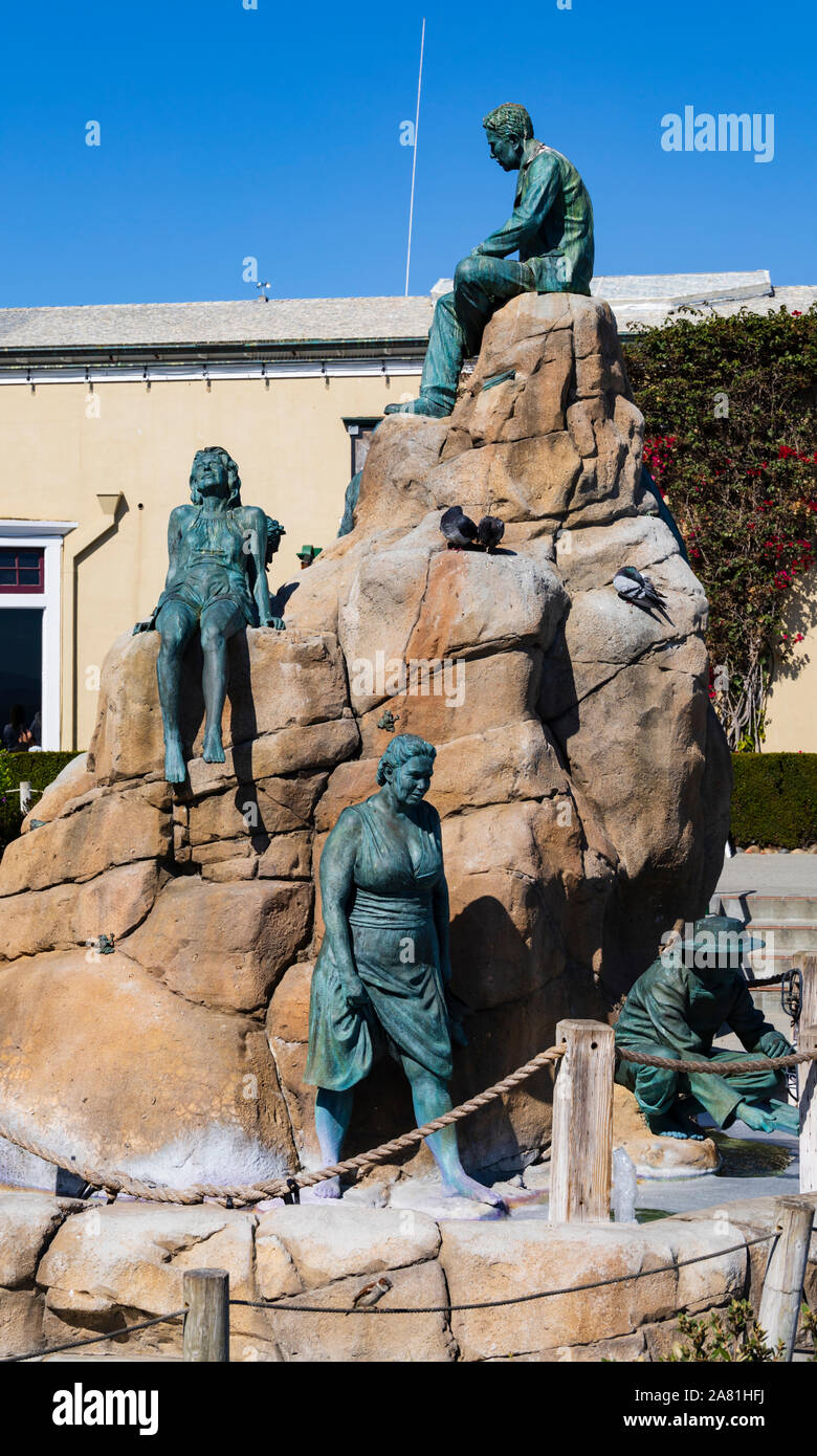 Cannery Row Monument, John Steinbeck Plaza, Monterey, California, United States of America. Stock Photo