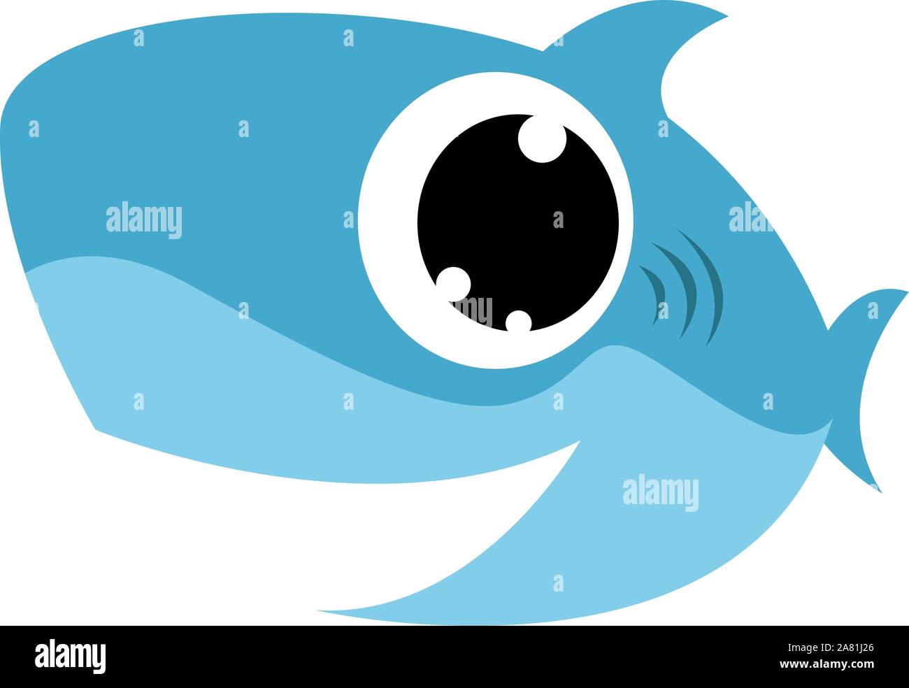 Baby Shark Illustration Vector On White Background Stock Vector Image Art Alamy