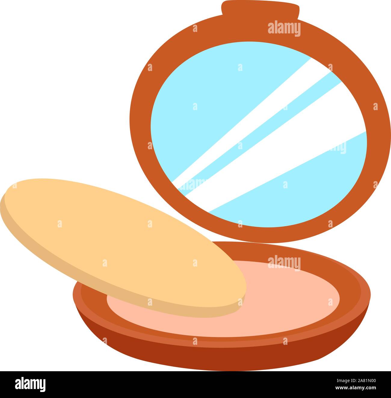 Powder box, illustration, vector on white background. Stock Vector