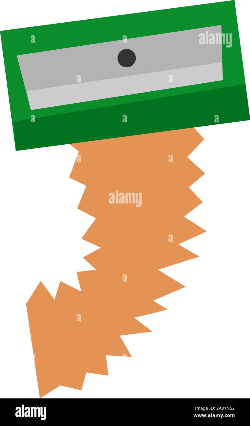 Sharpener for pencil, illustration, vector on white background. Stock Vector