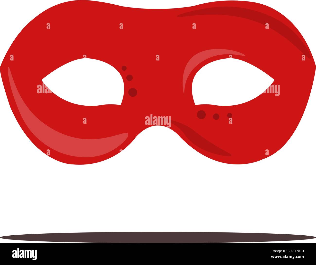 Red mask, illustration, vector on white background. Stock Vector