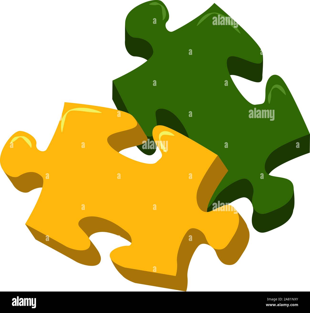 Puzzle on white Stock Vector Images - Alamy