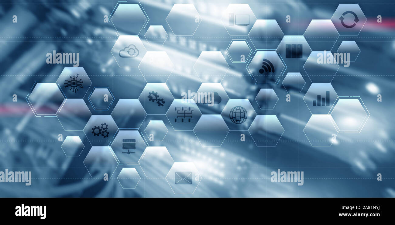 Information communication technology concept. Abstract background with ...