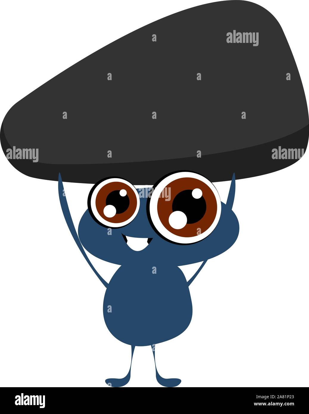 Ant, illustration, vector on white background. Stock Vector