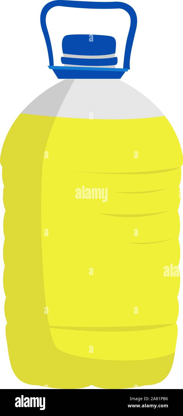 Sunflower oil, illustration, vector on white background. Stock Vector