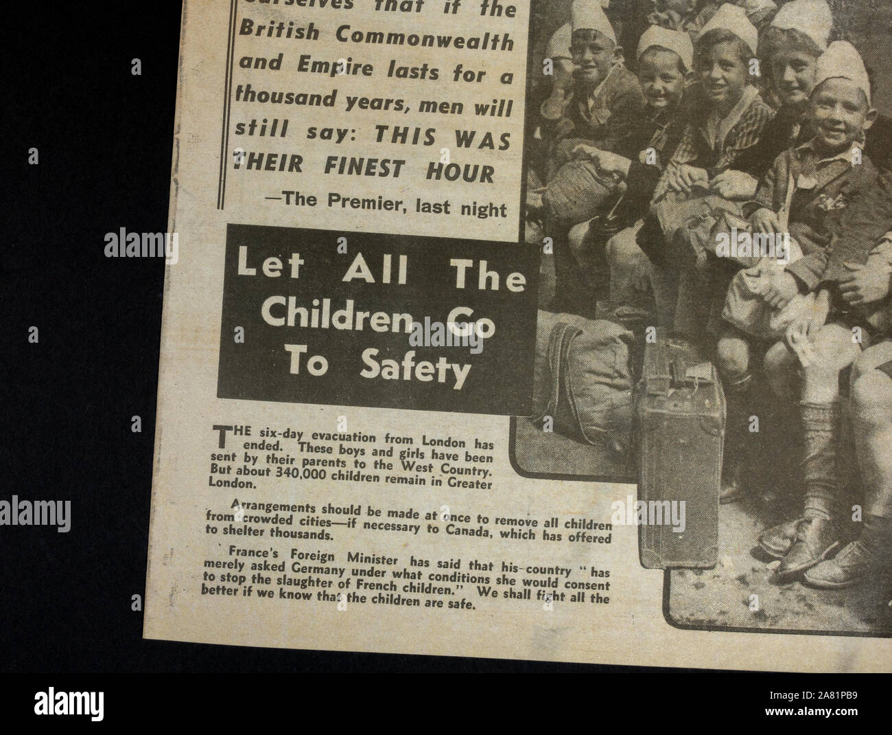 Second world war evacuation hi-res stock photography and images - Alamy