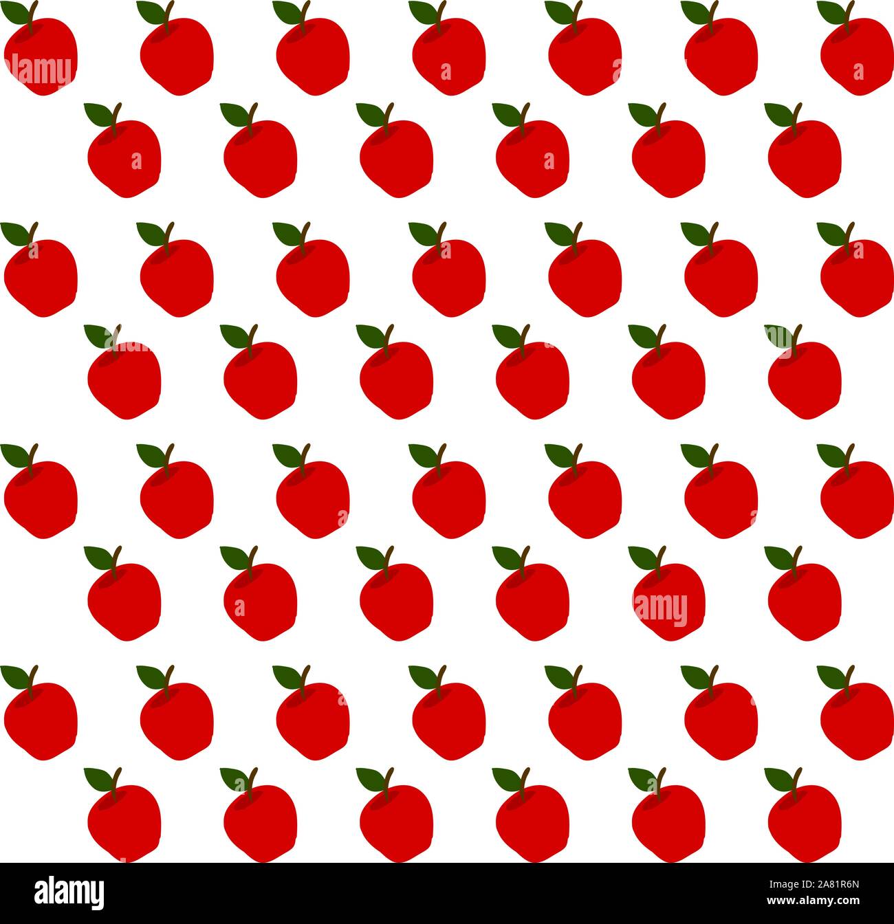 Apple wallpaper, illustration, vector on white background Stock Vector