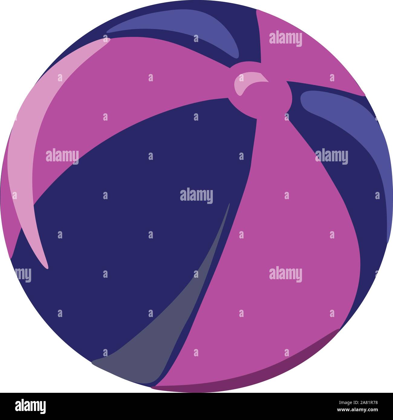 Beach ball, illustration, vector on white background Stock Vector Image