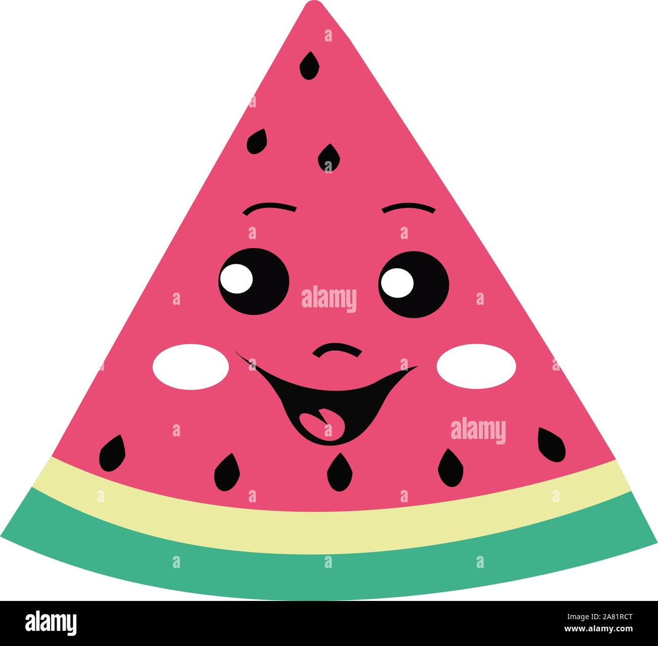 Summer watermelon isolated on Stock Vector Images - Alamy