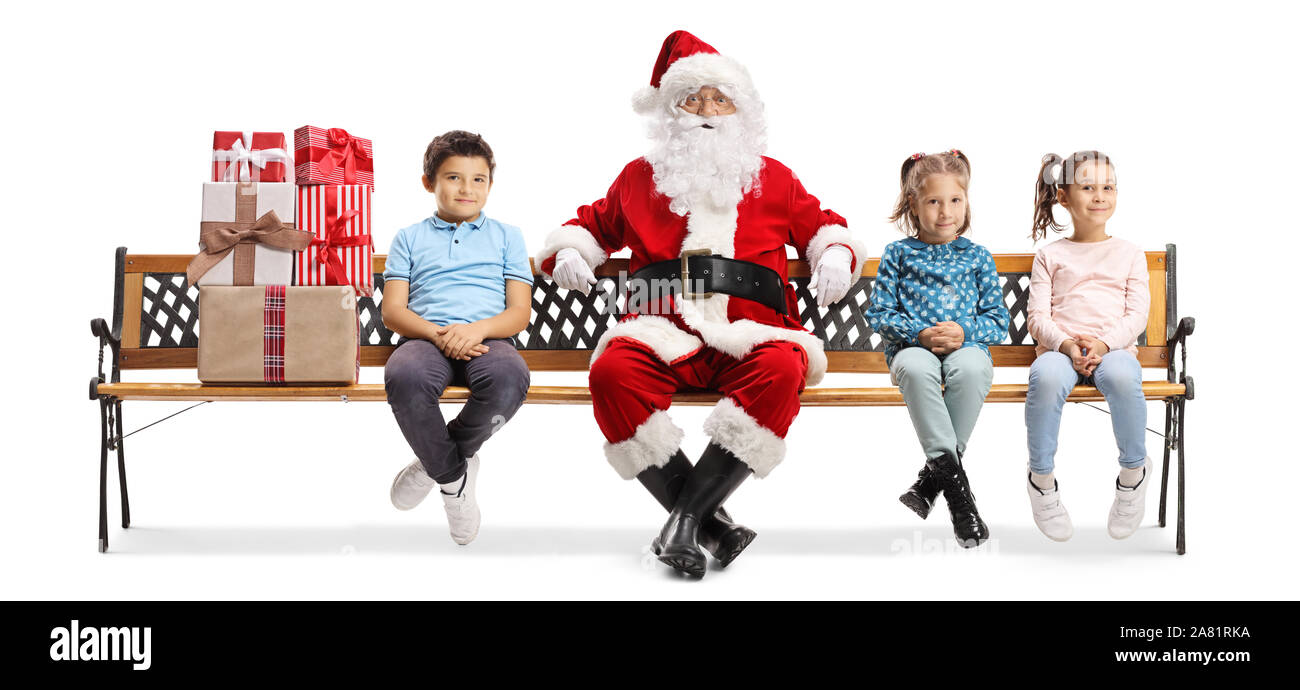 Santa claus sitting on a bench hi-res stock photography and images - Alamy