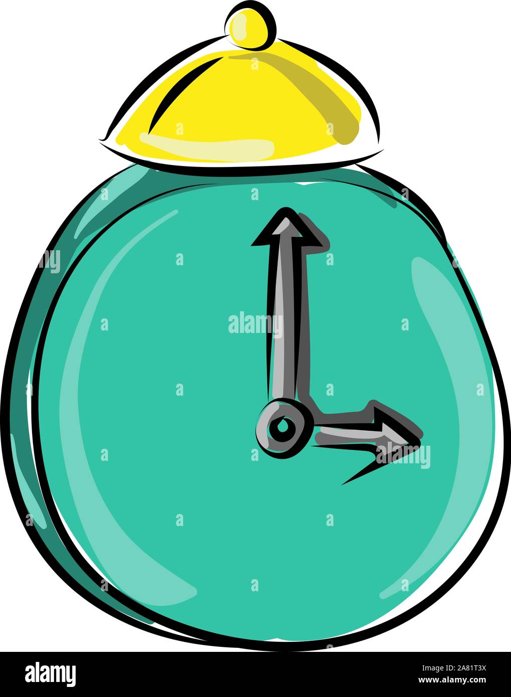 Alarm clock, illustration, vector on white background Stock Vector ...