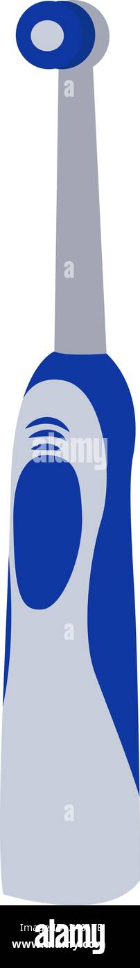 Automatic toothbrush, illustration, vector on white background. Stock Vector