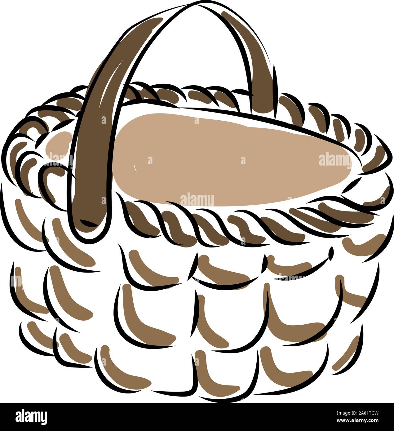 Empty wicker basket Stock Vector Images - Alamy
