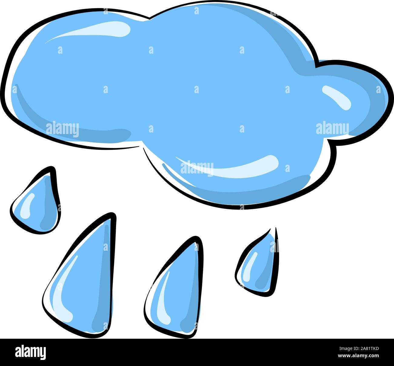 Rain cloud illustration hi-res stock photography and images - Alamy
