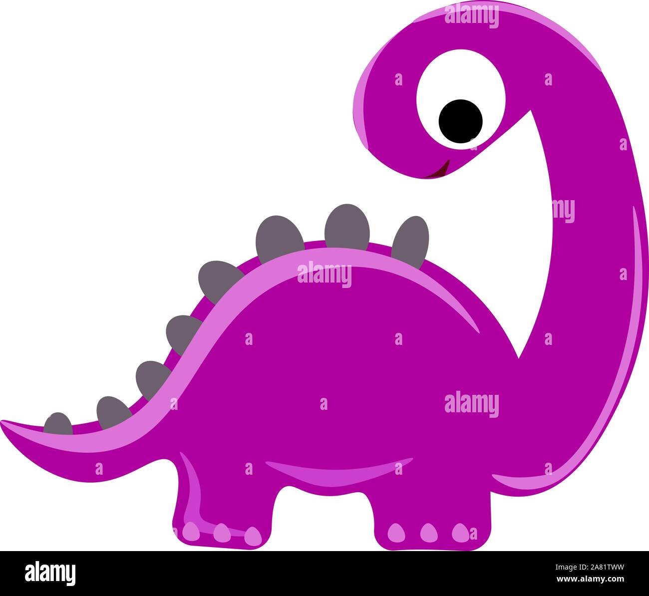 Purple dinosaur, illustration, vector on white background Stock Vector  Image & Art - Alamy