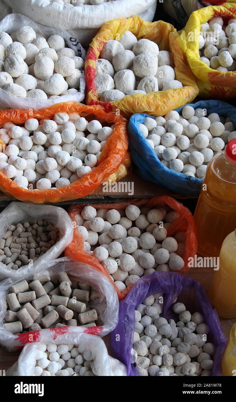 Dried cheese balls for sale at Osh Bazaar in Kyrgyzstan Stock Photo Alamy