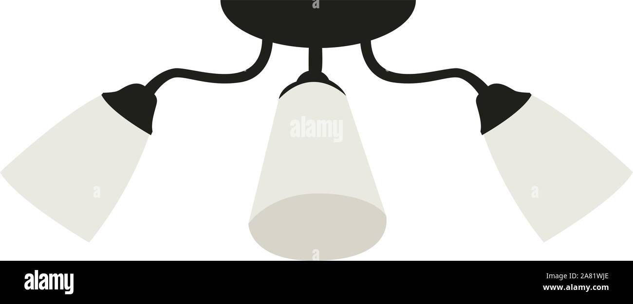 Chandelier, illustration, vector on white background. Stock Vector
