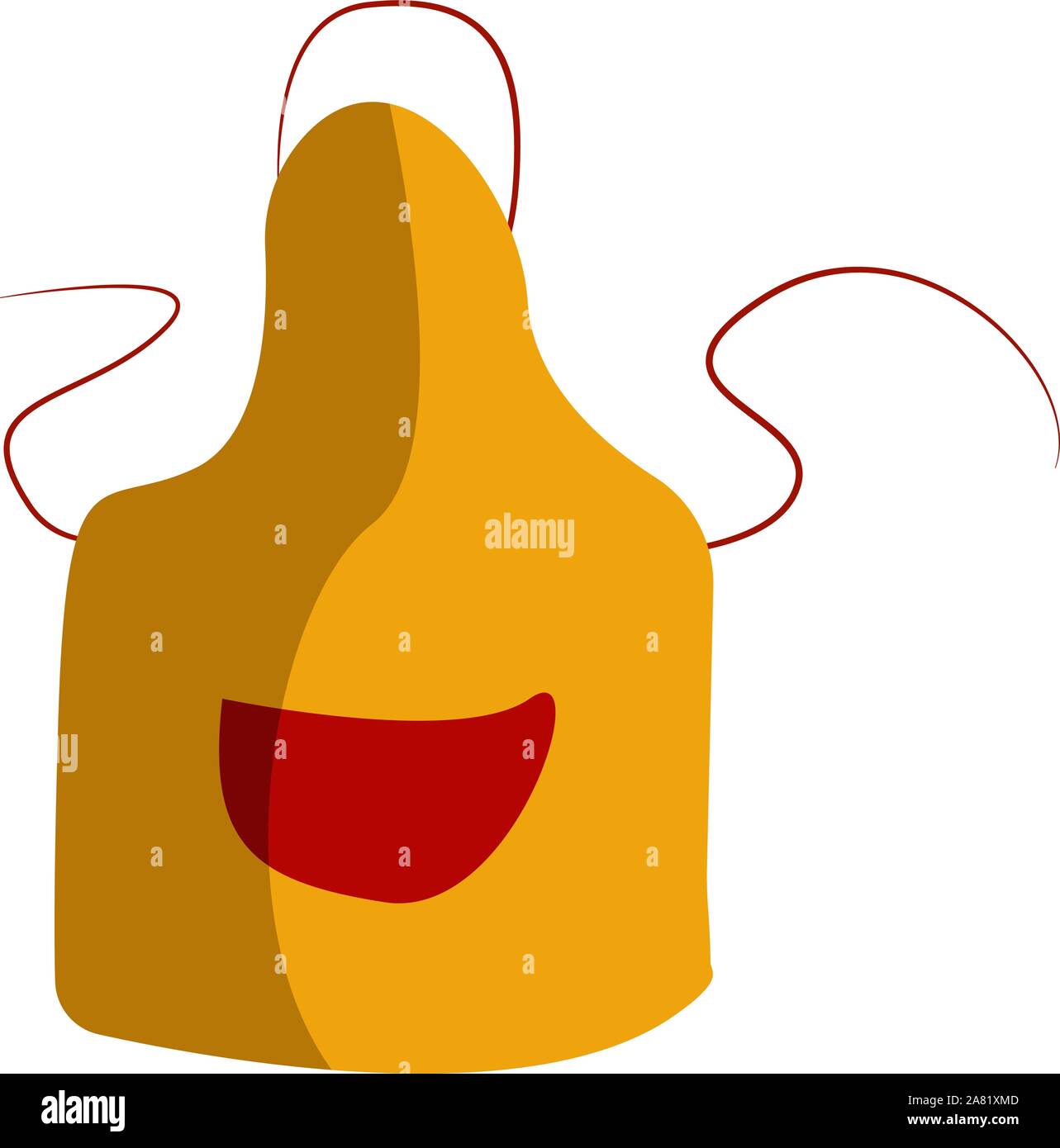 Kitchen apron, illustration, vector on white background. Stock Vector