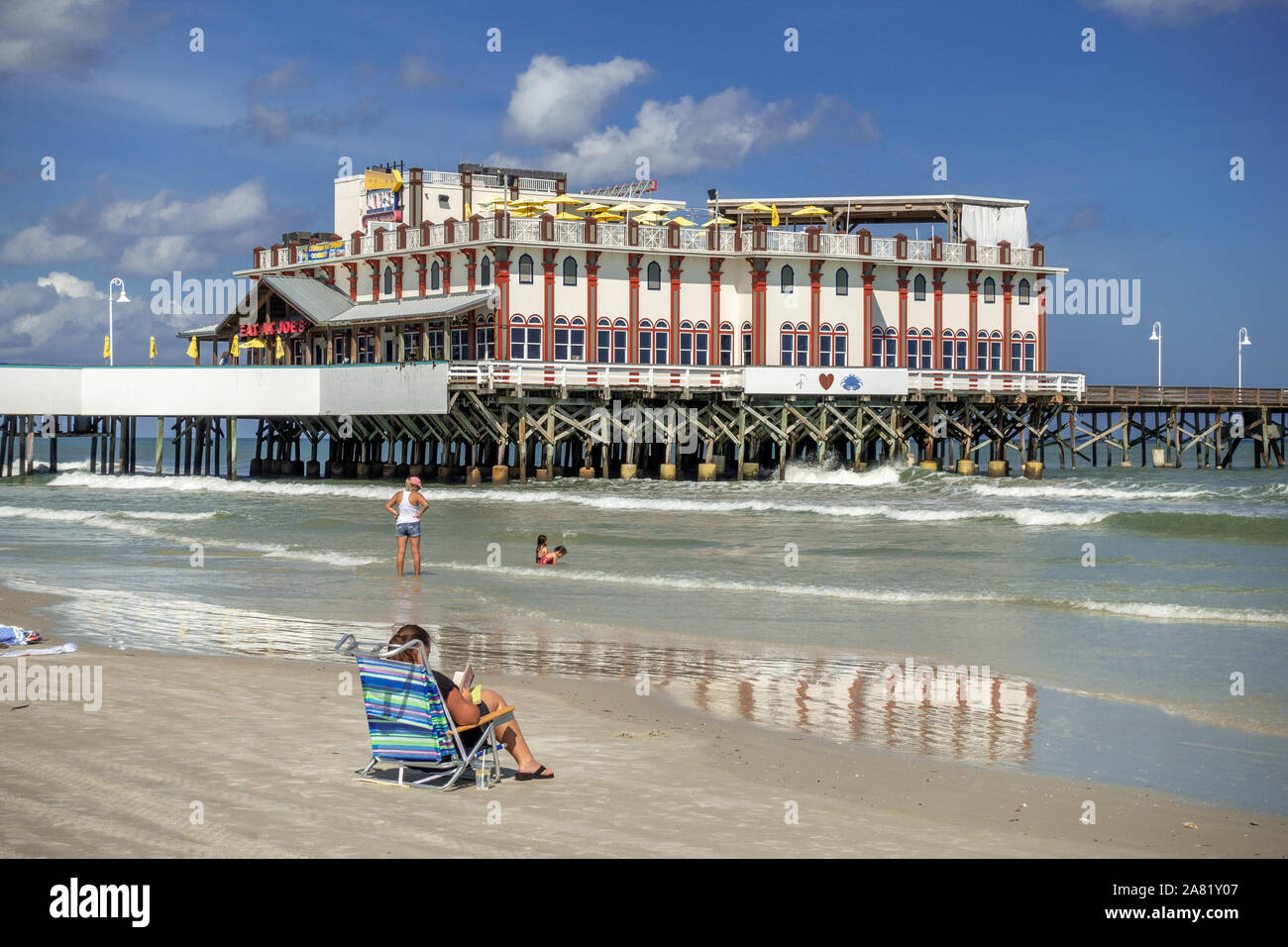 Daytona Beach Main Street Pier With Joe's Crab Shack Restaurant And Bar