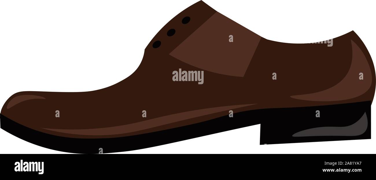 Brown shoe, illustration, vector on white background Stock Vector Image ...