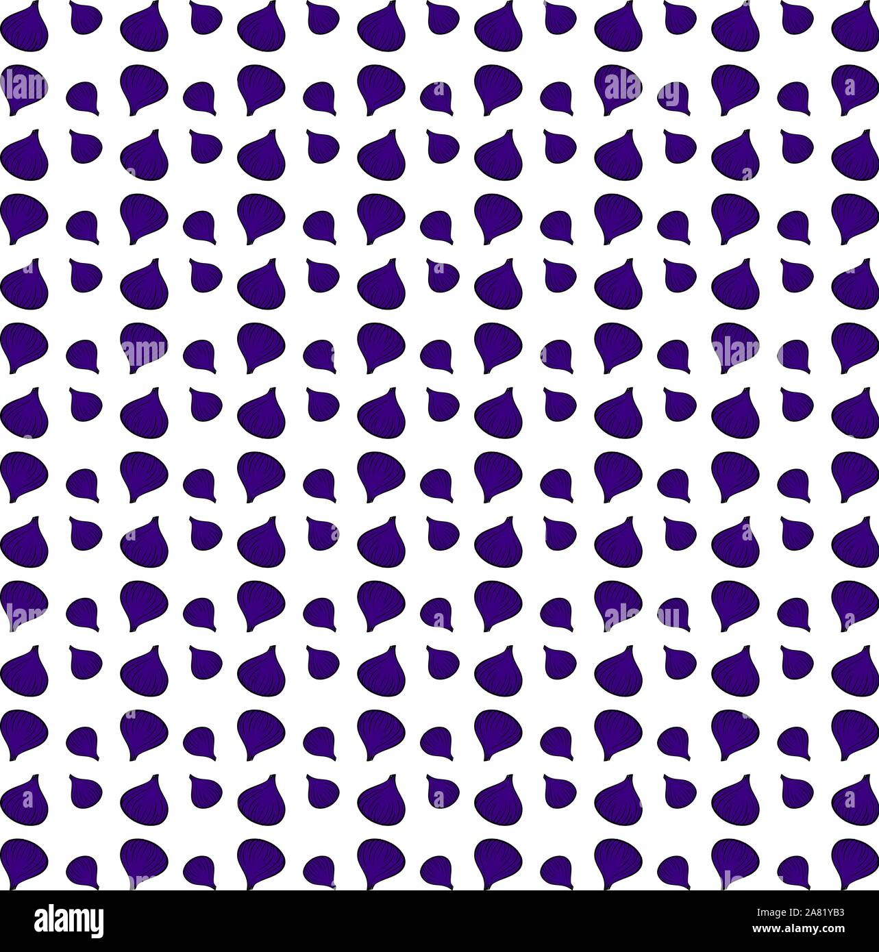 Fig wallpaper, illustration, vector on white background. Stock Vector