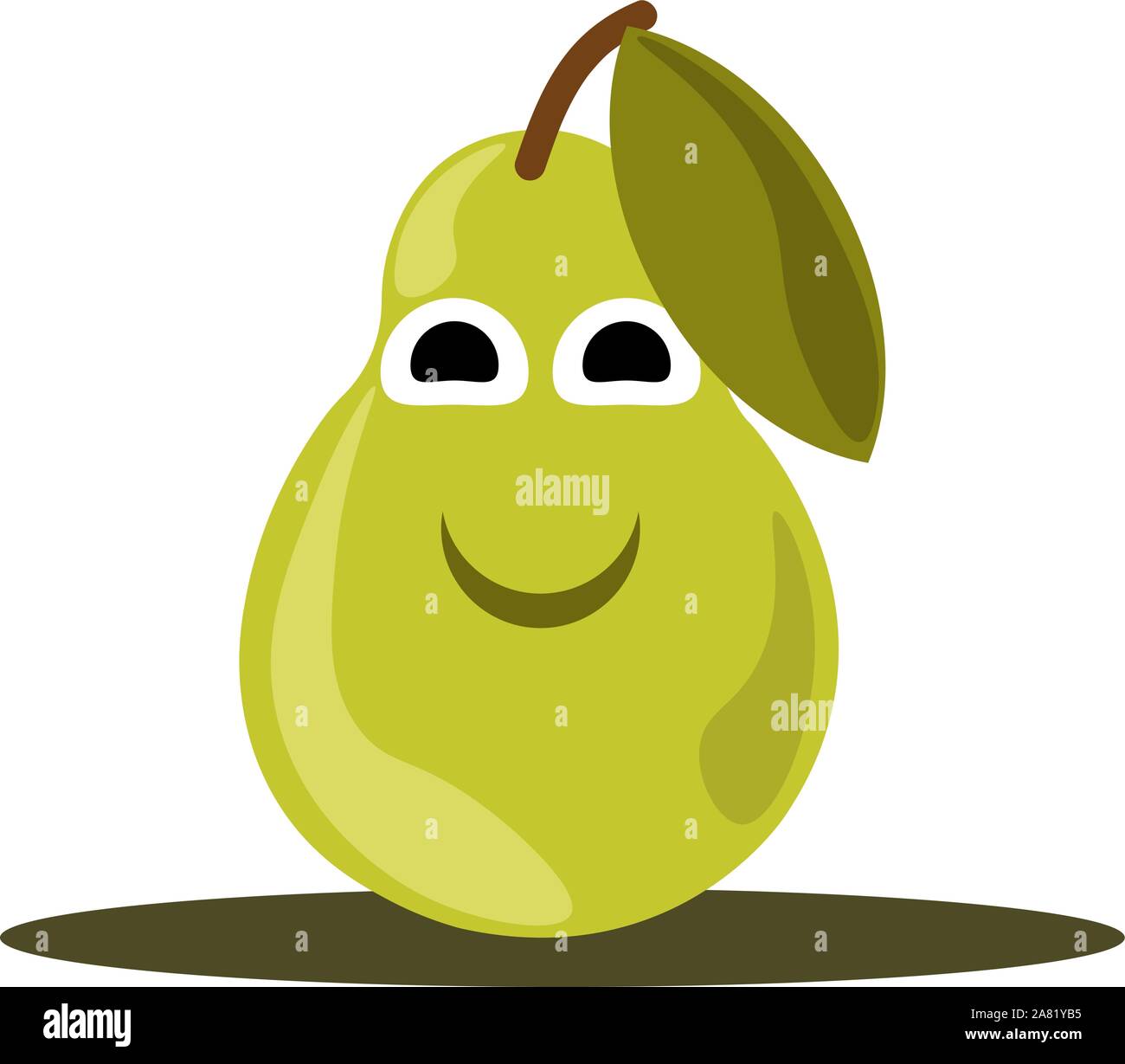 Cute pear, illustration, vector on white background Stock Vector Image ...