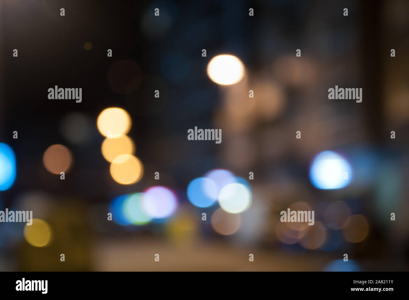 Unfocused Bokeh Texture In The City Stock Photo Alamy