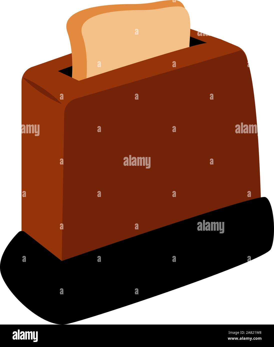 Toaster, illustration, vector on white background. Stock Vector