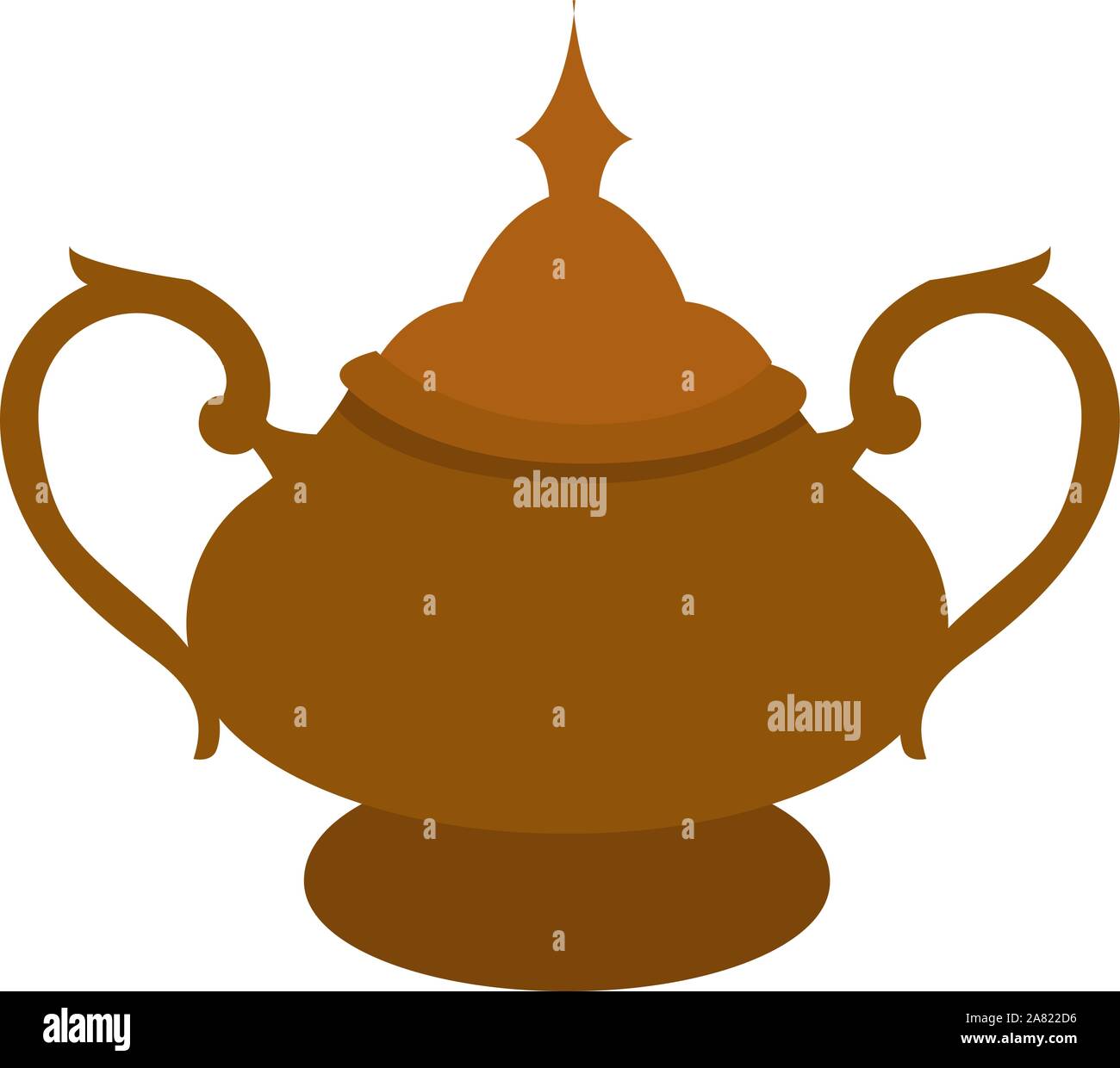 Antique vase, illustration, vector on white background Stock Vector