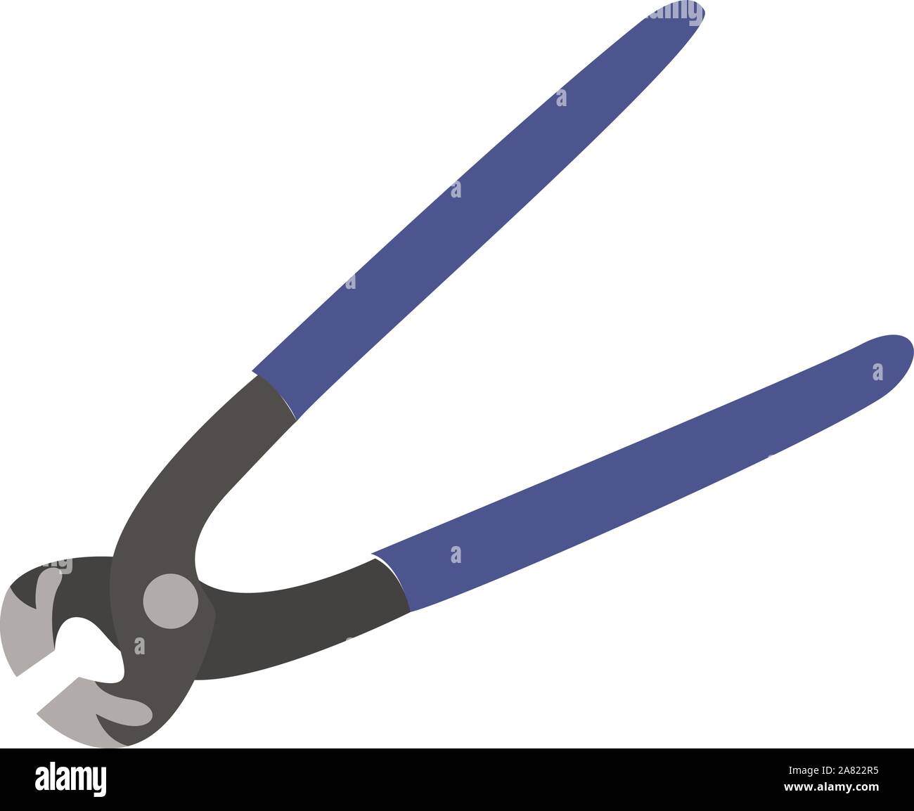 Wire cutters, illustration, vector on white background Stock Vector