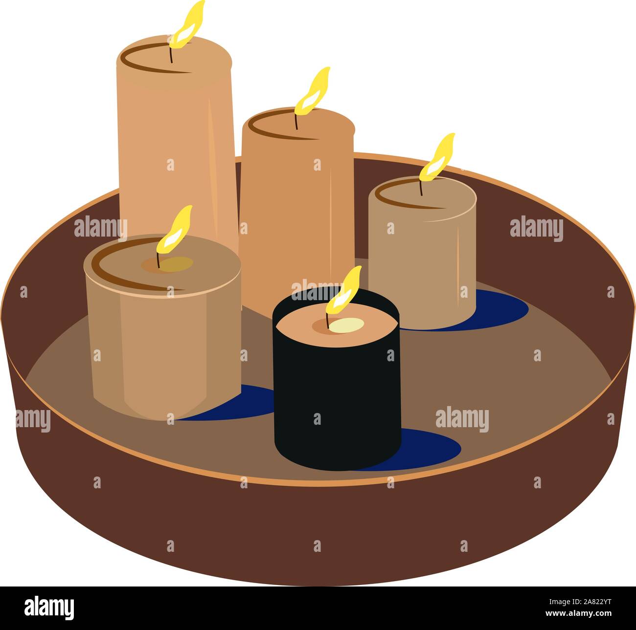 Fire on candles Stock Vector Images - Alamy
