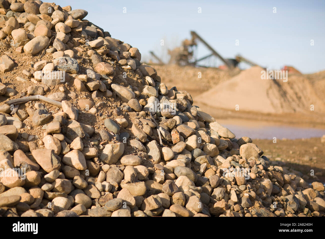Pile of dirt and rocks in a quarry Stock Photo Alamy