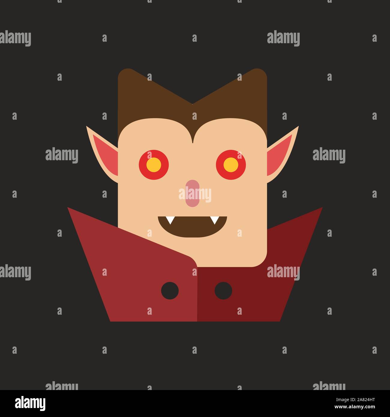 Dracula, illustration, vector on white background Stock Vector Image