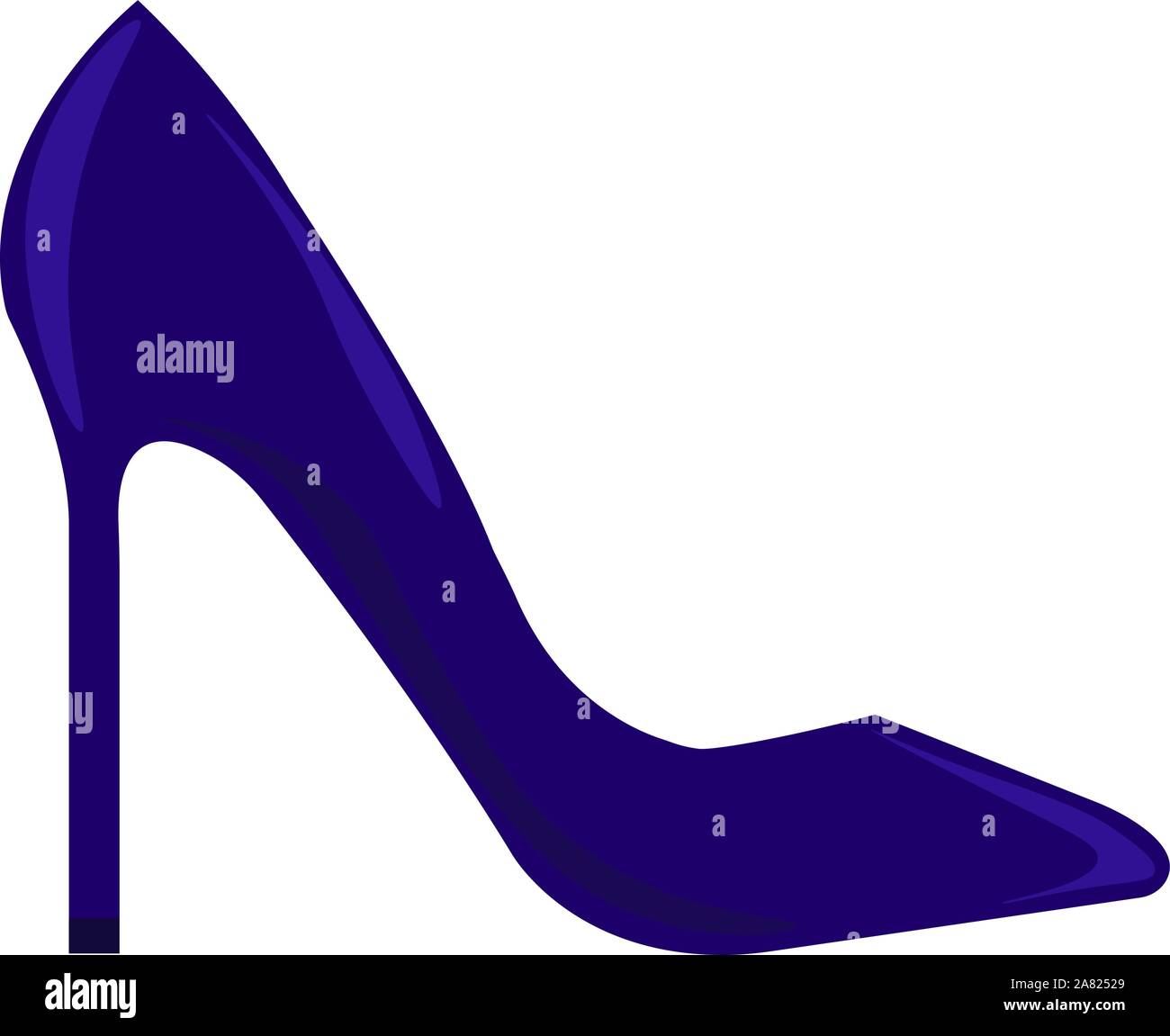 Blue shoe, illustration, vector on white background Stock Vector Image