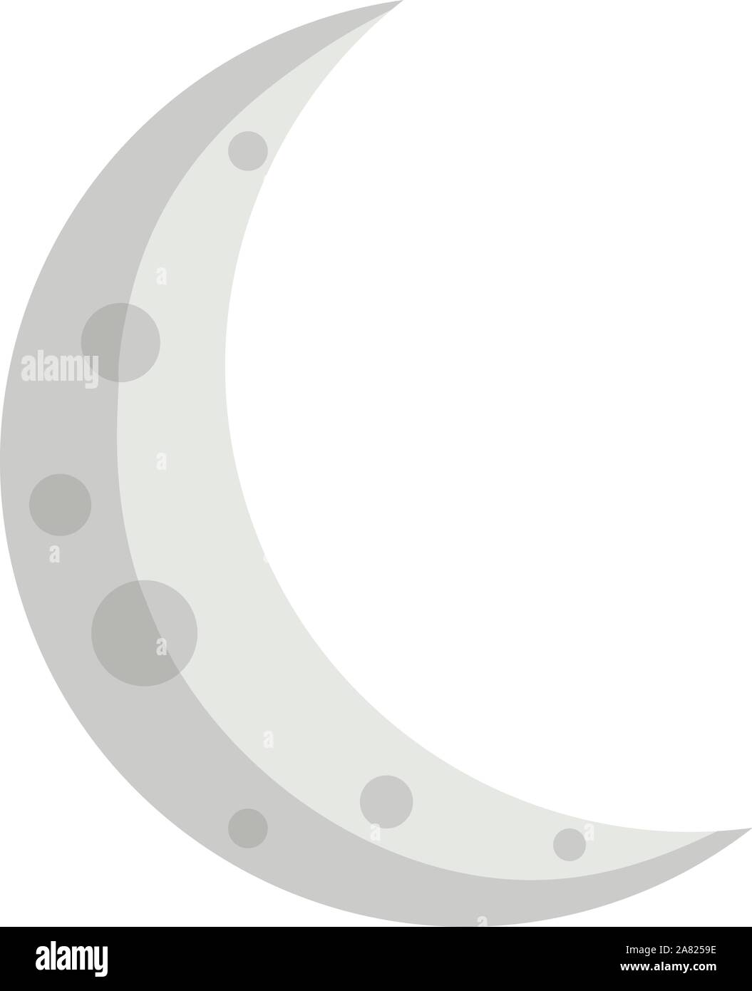 Moon on sky, illustration, vector on white background Stock Vector ...
