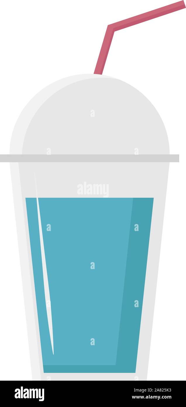 Juice in cup, illustration, vector on white background. Stock Vector