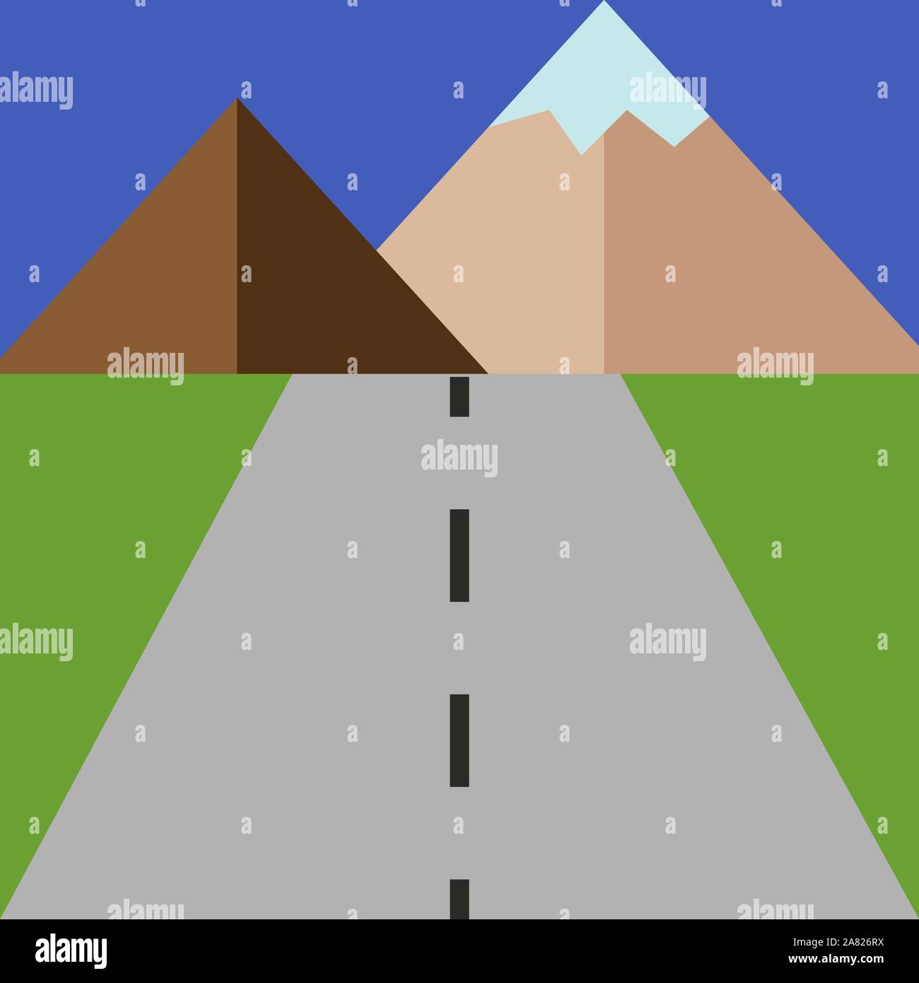 Road, illustration, vector on white background Stock Vector Image & Art ...