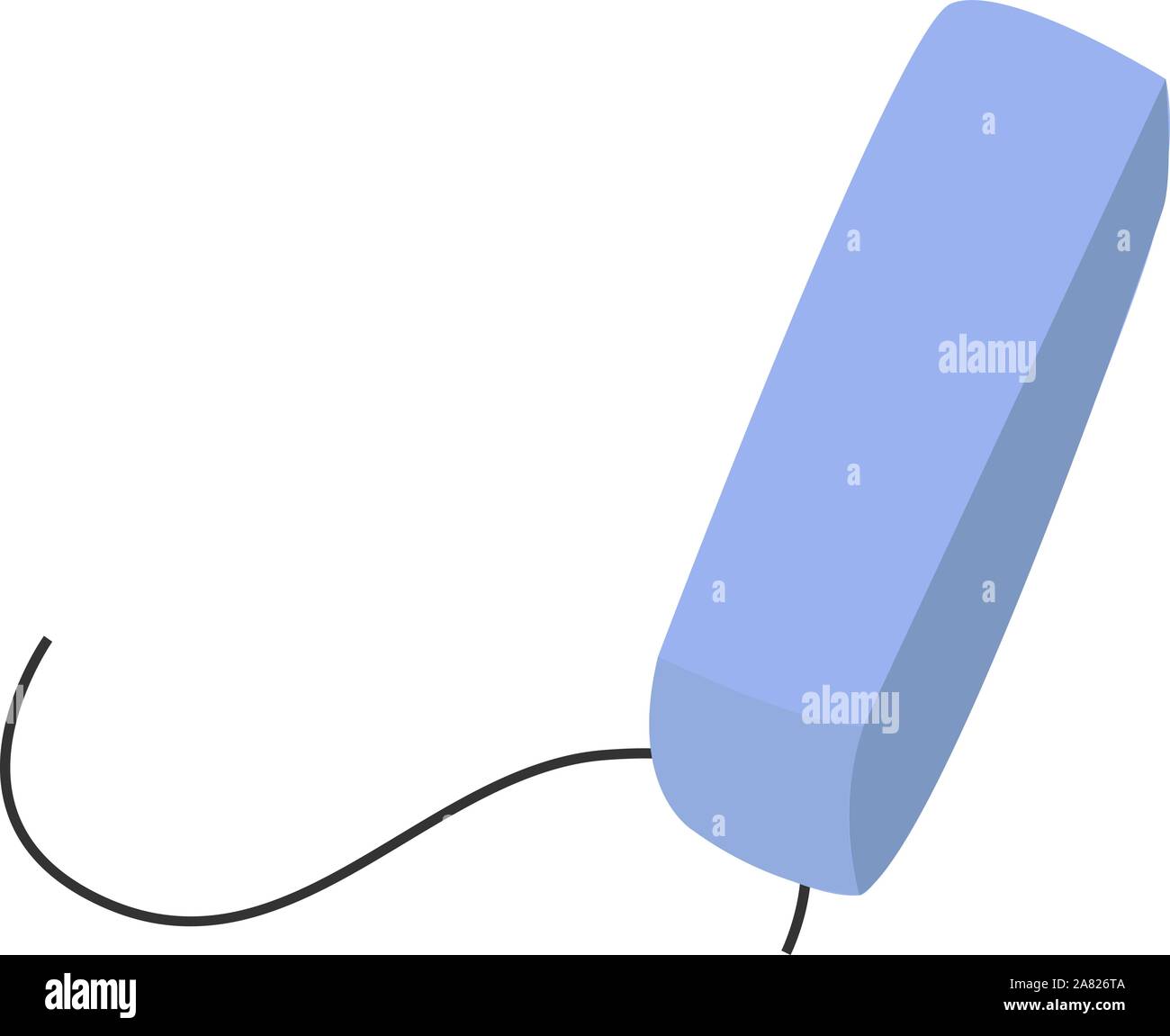 School rubber, illustration, vector on white background. Stock Vector