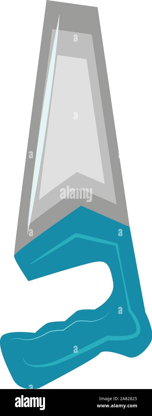 Hand saw, illustration, vector on white background Stock Vector Image
