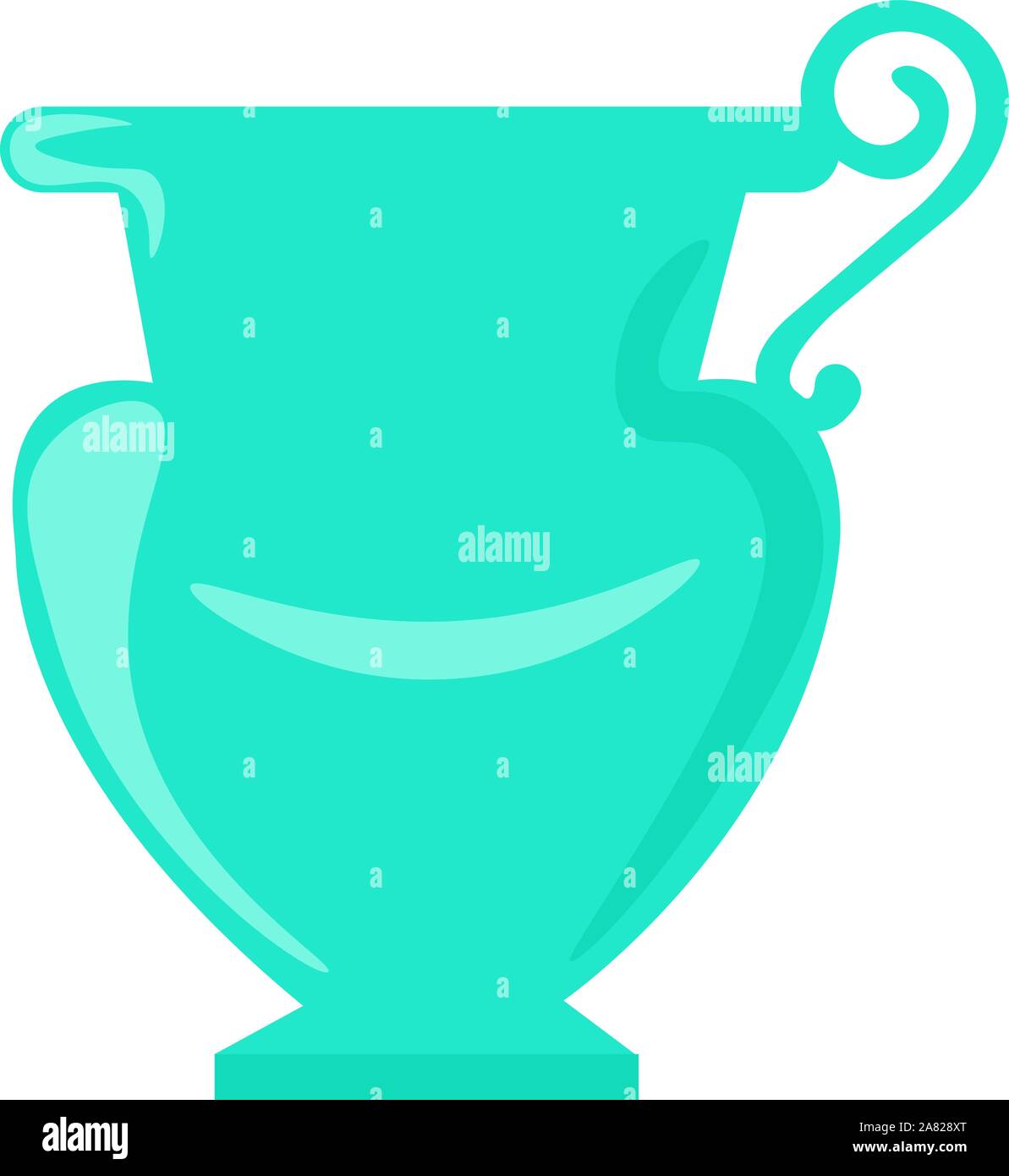 Blue vase, illustration, vector on white background. Stock Vector