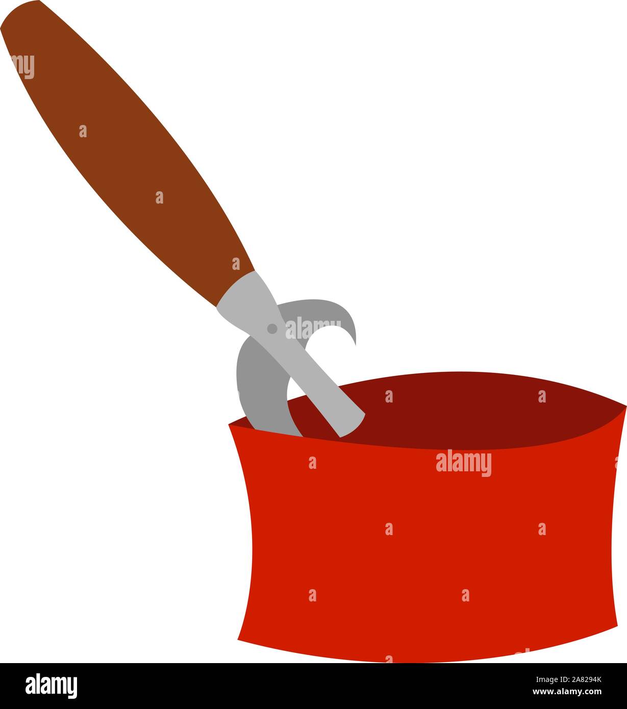 Tin opener, illustration, vector on white background Stock Vector Image & Art Alamy