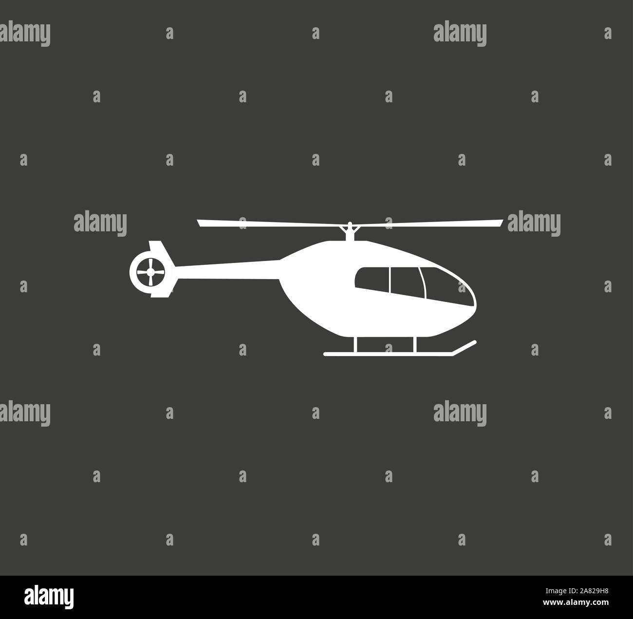 Helicopter, chopper icon Vector illustration flat Stock Vector