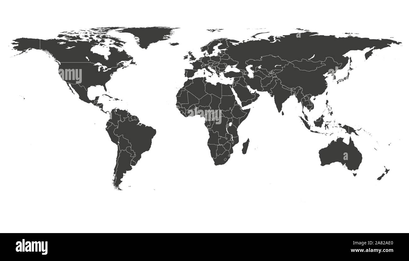 World map vector illustration on white Stock Vector